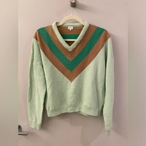 KULE Cotton Knit V-Neck Sweater